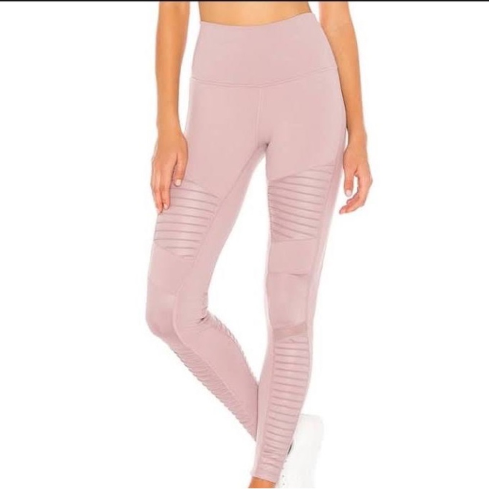 Alo Yoga Light Purple High Waist Moto Legging